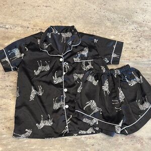 Zebra Print Black Pajamas